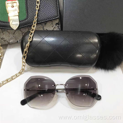 High Quality Rimless Sunglasses with Nylon Lens